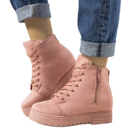Pink sneakers med en kile Lara lyserød