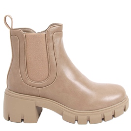 Støvler på høj Gunno Khaki-sål beige