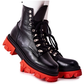 PF1 Varme læderstøvler Workers Black Kelley sort