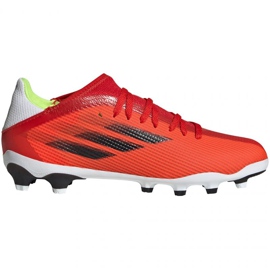 Adidas X Speedflow.3 Mg Jr FY3261 fodboldstøvler flerfarvet appelsiner og røde