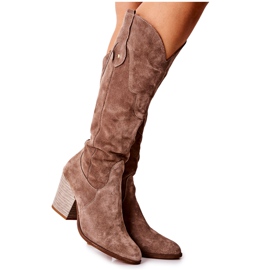 PA2 Cowboystøvler På Cappucino Merlot Slider brun