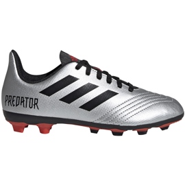 Adidas Predator 19.4 FxG Jr G25822 fodboldstøvler sølv