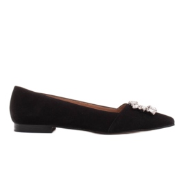Marco Shoes Ballerinaer med dekorative sten sort