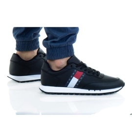 Tommy Hilfiger Tommy Jeans Læder Bds M EMOEM00898 sko hvid sort rød