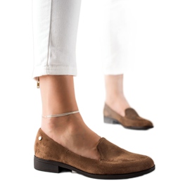 M.Daszyński Elegante loafers i ruskind brun