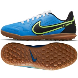 Nike Tiempo Legend 9 Club Tf Jr DA1334 403 fodboldsko flerfarvet blå
