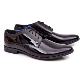 Bednarek Polish Shoes Elegante lakerede lædersko Bednarek 724 Sort