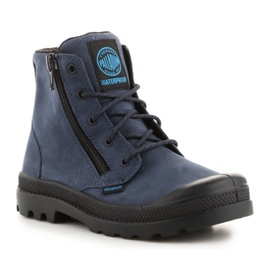 Palladium Pampa Hi Lea Gusset Jr 52744-432 sko blå