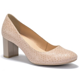 Marco Shoes Glatte og behagelige beige Marco Sko
