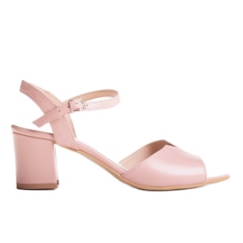 Marco Shoes Pink sandaler 0624P i interessant læder lyserød