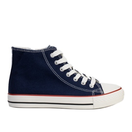 Mediana marineblå ankelsneakers marine blå