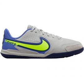 Nike Tiempo Legend 9 Academy Ic Jr DA1329 075 fodboldsko grøn, blå, grå / sølv skygger af grå