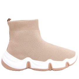 Nova Khaki strømpe ankelstrømper beige