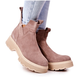 Lewski Shoes Suede Workery Lewski 3104 / P Cappucino støvler beige