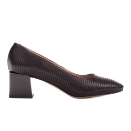 Marco Shoes Naturlige læderpumper sort