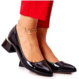 Lewski Shoes Lakeret Læder Pumps Lewski 3118 Sort