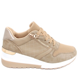 Wedge sneakers Karita Khaki beige