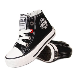Sorte sneakers med lynlås Big Star Jr HH374084