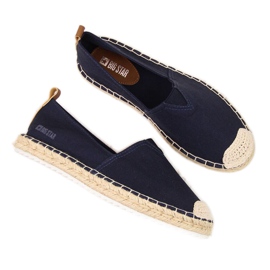 Tekstil espadriller Big Star W HH274500 marineblå beige marine blå