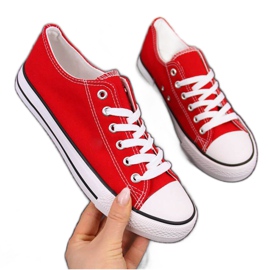 Tekstil lave sneakers Atletico W ATC266H rød hvid
