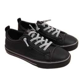 Low-top sneakers med øko læder Big Star Jr HH374038 sort hvid