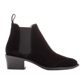 Marco Shoes Ankelstøvler i naturlig ruskind sort