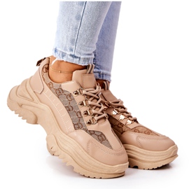 PM1 Sportssko på den beige Flynn-platform