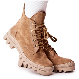 PF1 Varme ruskindsstøvler Trappers Camel Cressid beige