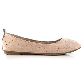 TRENDI Komfortable gennembrudte ballerinaer beige