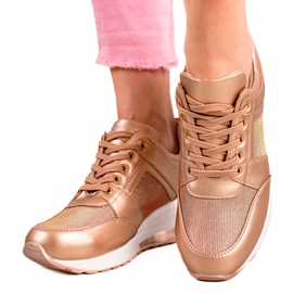 Diamantique Golden Wedge sneakers gylden