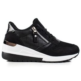 TRENDI Sorte Wedge sneakers