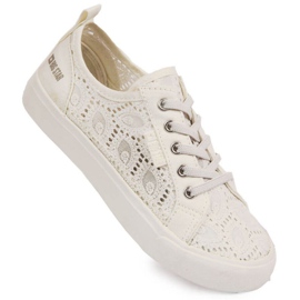 Lace Big Star Jr. JJ374012 hvide sneakers sort