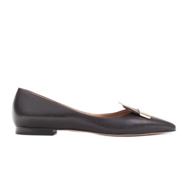 Marco Shoes Ballerinas med en dekorativ tunge sort