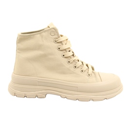 News Høje beige sneakers på platformen 21SP02-1050