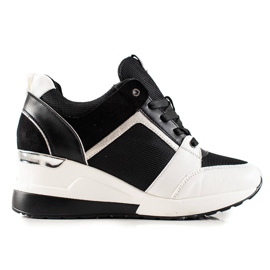 TRENDI Light Wedge Sneakers hvid sort