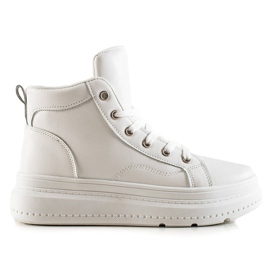 Renda Høje sneakers med øko læder hvid