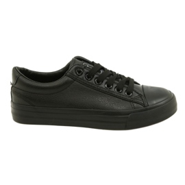 News Sorte sneakers til kvinder lavet af øko-læder 21SP02-1200