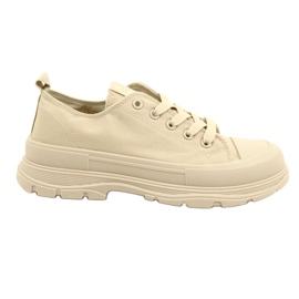 News Kvinders sneakers sneakers på platformen 21SP02-1400 beige