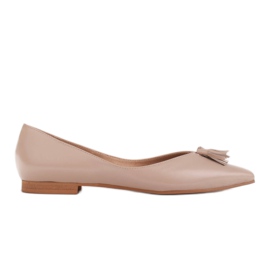 Marco Shoes Kvinders ballerinaer med lave sider beige