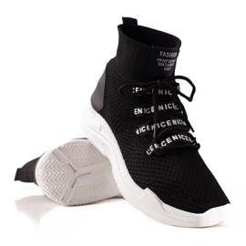 TRENDI Let tekstil sneakers sort
