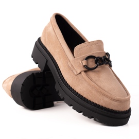 Moderigtige loafers på LA.FI platformen beige
