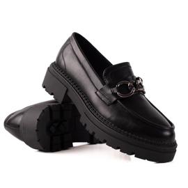 Moderigtige loafers på LA.FI platformen sort
