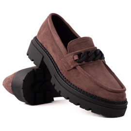 LA.FI brun ruskind loafers sort
