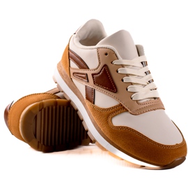 TRENDI Casual sportssko beige brun