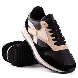 TRENDI Casual sportssko beige sort
