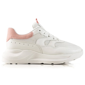 TRENDI Klassiske HVID OG PINK Sneakers lyserød