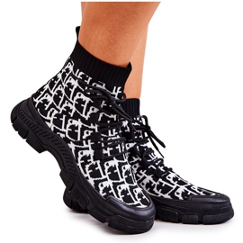 FM1 Sort og hvid Kandice Sports Socks Sko