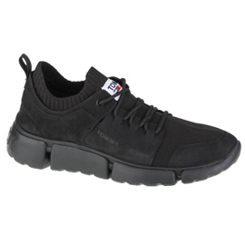 Sko Tommy Hilfiger Jeans Chunky Mono Sock Lea Sneakers M EM0EM00679-BDS sort