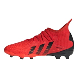 Adidas Predator Freak.3 Fg Jr FY6282 fodboldstøvler appelsiner og røde