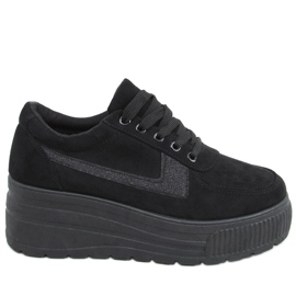 Valens Black wedge sneakers sort